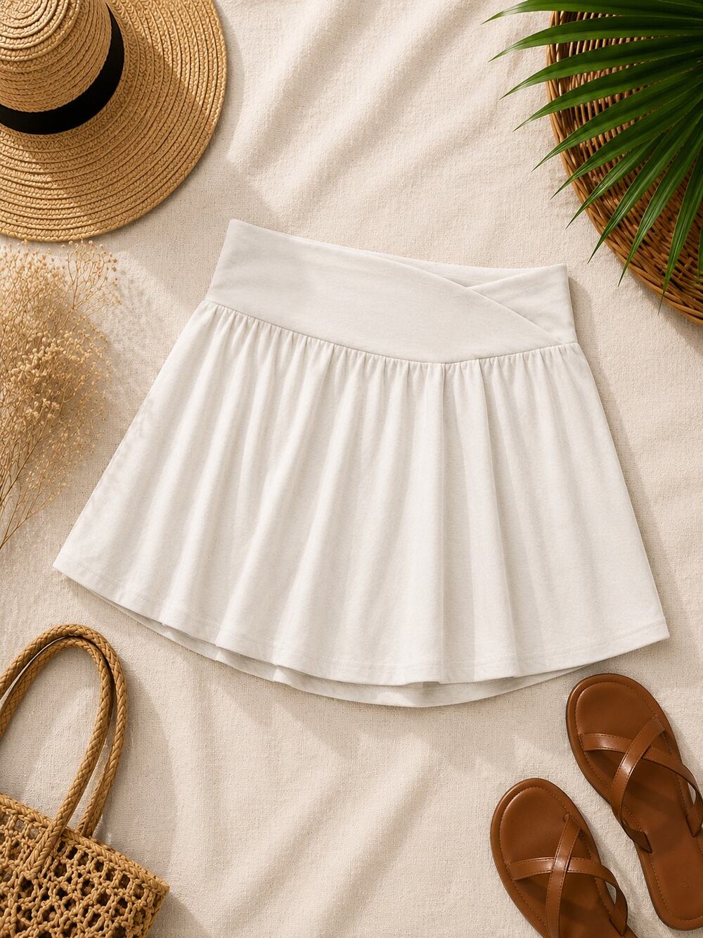 Old Navy Women's CloudComfy Extra High-Rise Cross-Waist Skort Wishbone Size L